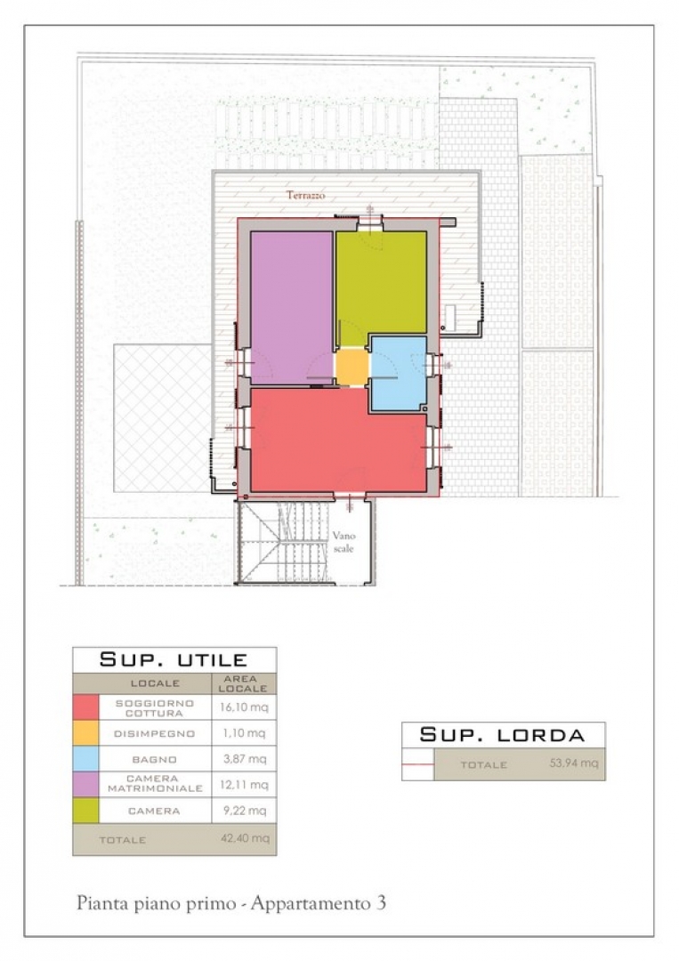 Appartamento al primo piano con terrazzo in elegante nuova costruzione - Zona Centro 